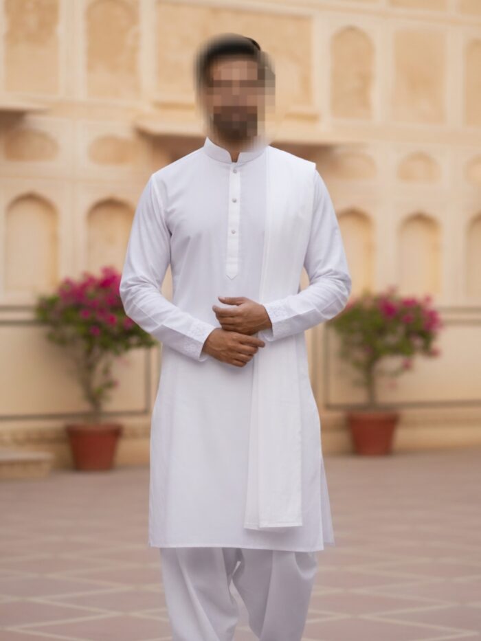 Men's Fibric (White Color) Unstitched