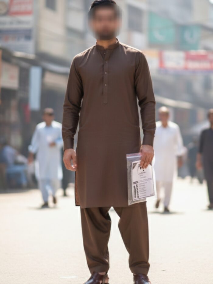 Men's Fibric (Mahogany / Dark Maroon / Brown Color) Unstitched