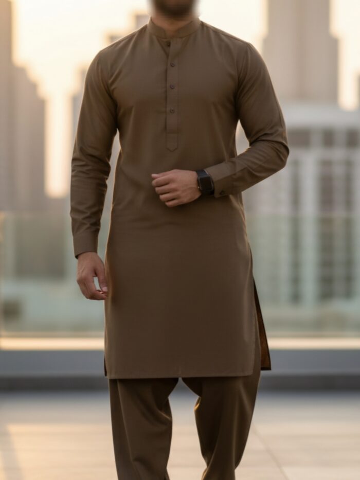 Men's Fibric (Coffee Brown Color) Unstitched