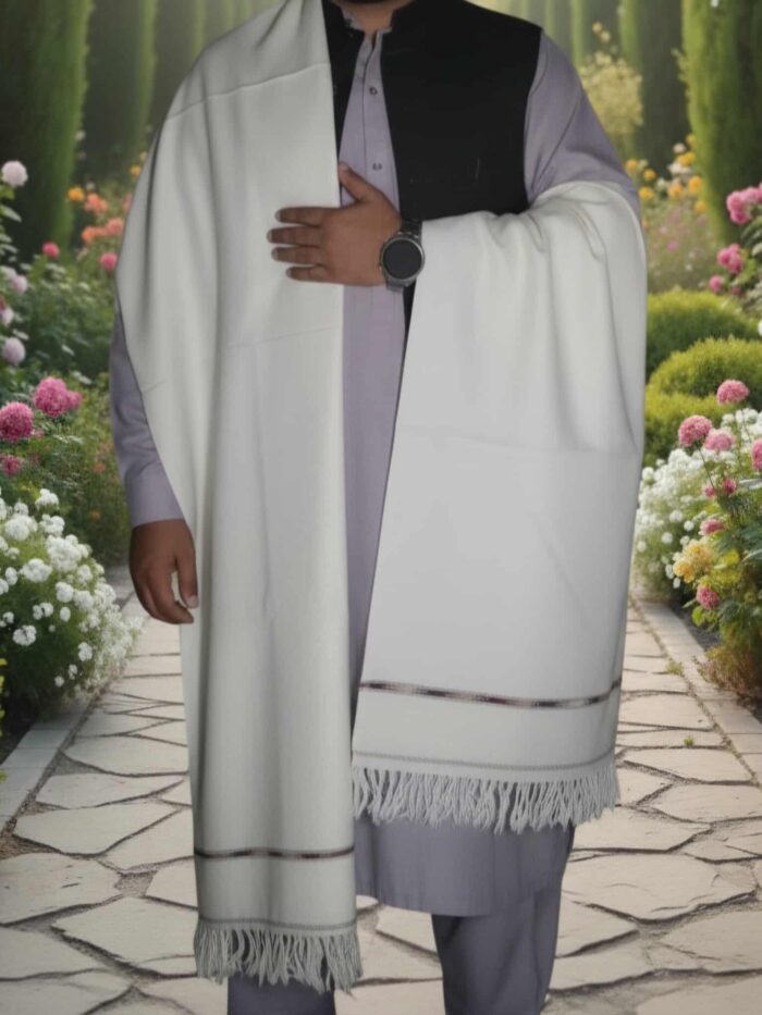 Men's Shawl (Cream/Off-White)