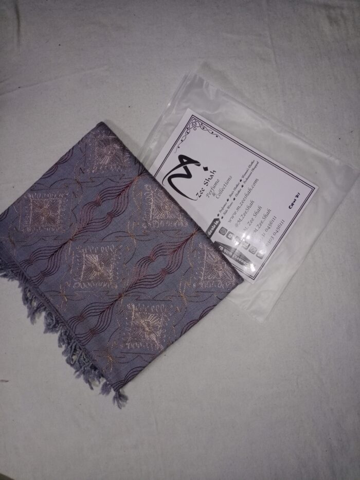 Women's Wool Shawl (Blue-Grey or Mauve-Grey Embroidered)