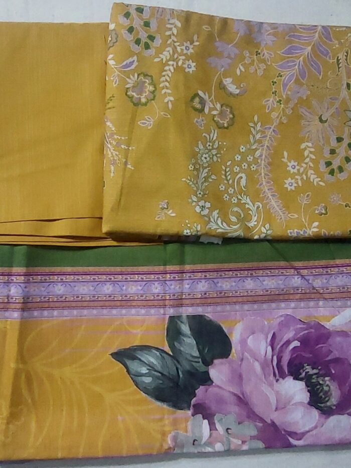 3 Piece Unstitched Printed Khaddar Winter Suit