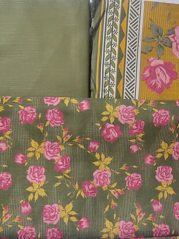 3 Piece Unstitched Printed Khaddar Winter Suit