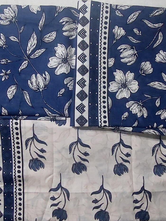 3 Piece Unstitched Printed Khaddar Winter Suit